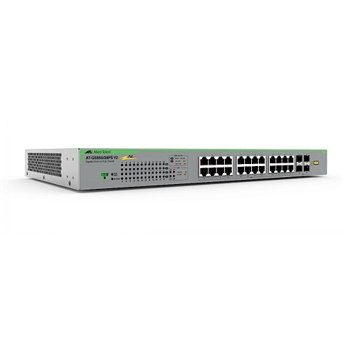 AT-GS950/28PSV2-50, 24 Giriş PoE Gigabit Ağ Anahtarı, 4 SFP(PoE Switch)