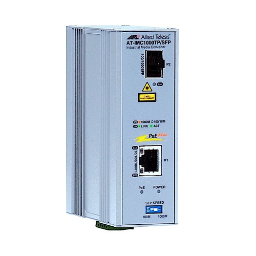 AT-IMC1000TP/SFP-80, PoE+ Endüstriyel Ortam Dönüştürücü