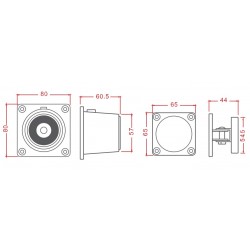 GD-870S, Beyaz Gövdeli, Duvar Tipi Kapı Tutucu, 24VDC GD-870S, Beyaz Gövdeli, Duvar Tipi Kapı Tutucu, 24VDC
