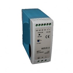 MDR-60-12, 12V, 5A Ray Montaj Tipi Güç Kaynağı MDR-60-12, 12V, 5A Ray Montaj Tipi Güç Kaynağı